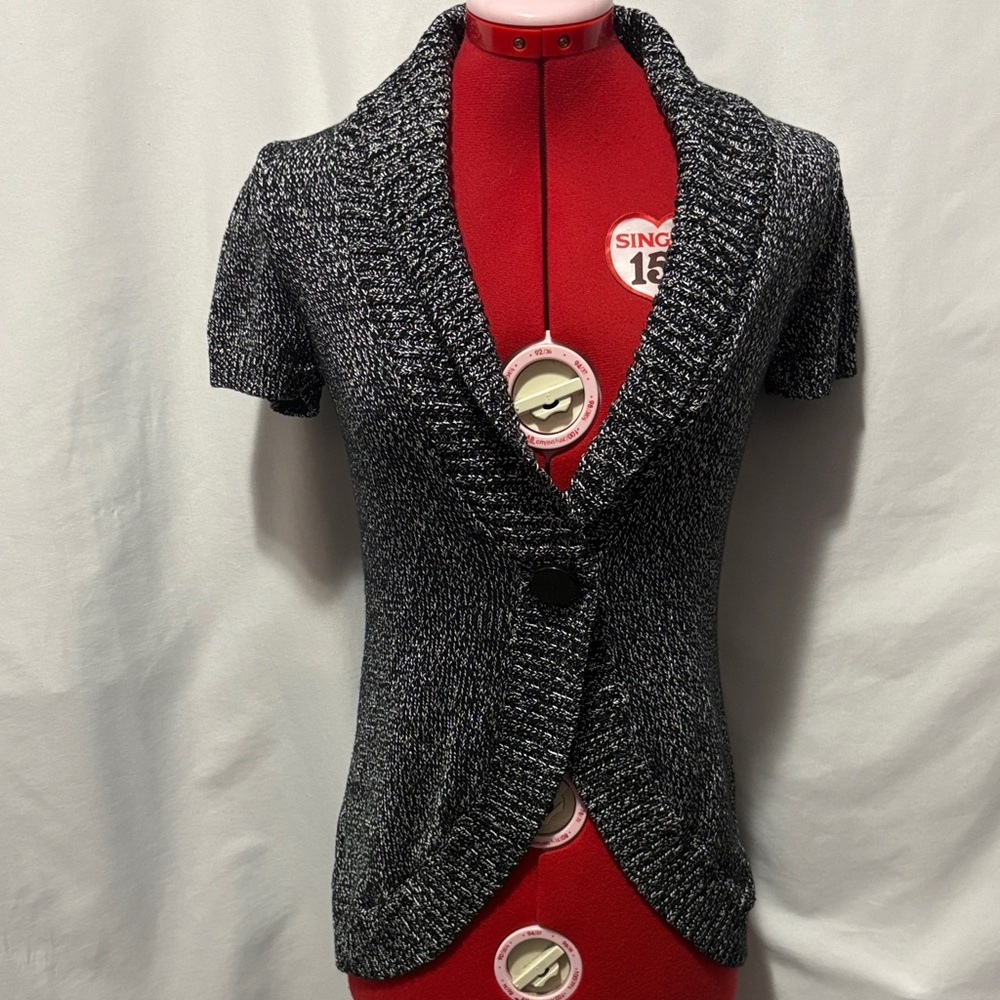 Tribal Black Short Sleeve Cardigan